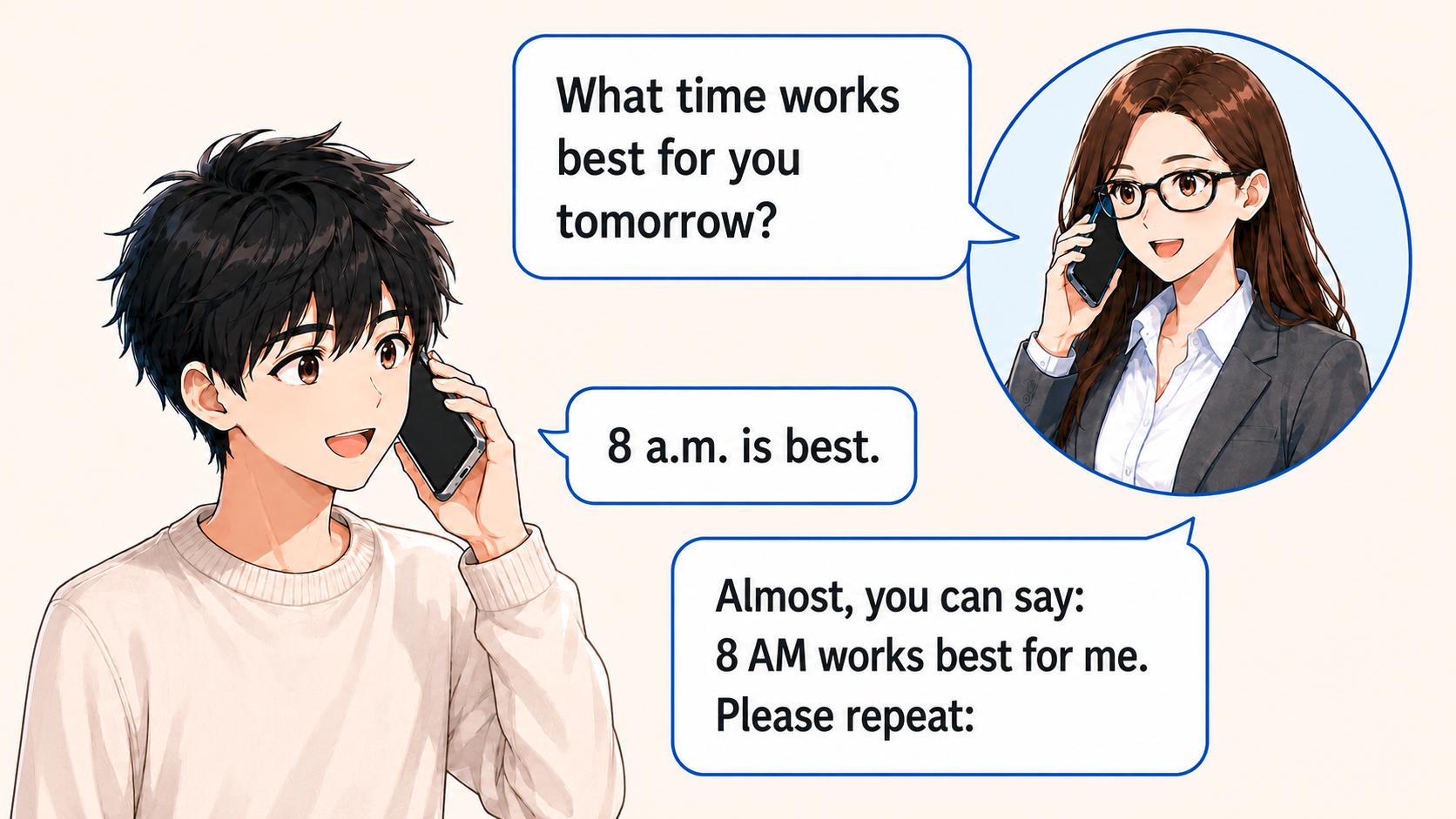 電話で学ぶ